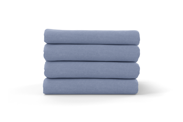 French Blue Compact Cot Bottom Sheet 105cm