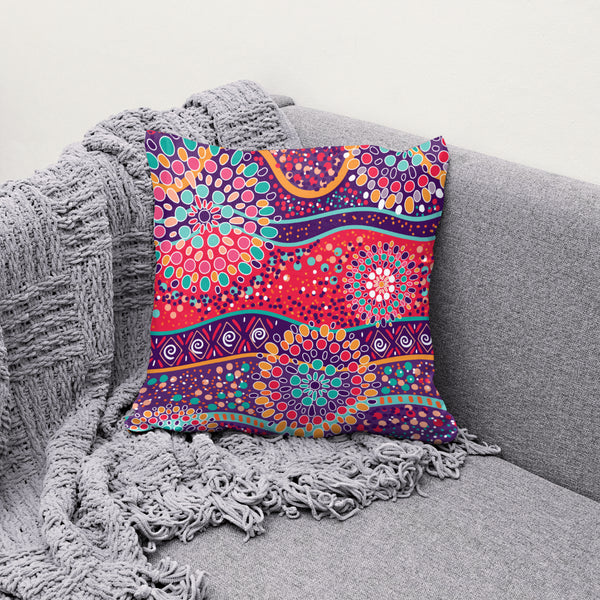 Aboriginal Dot Art Cushion 30x30