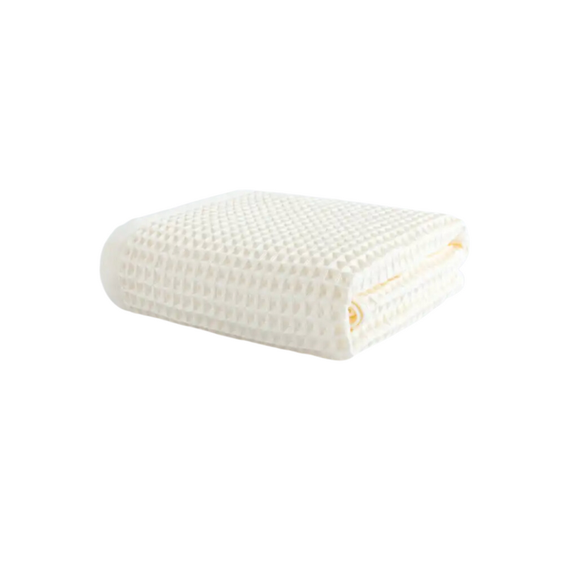 White Cotton Waffle Blanket