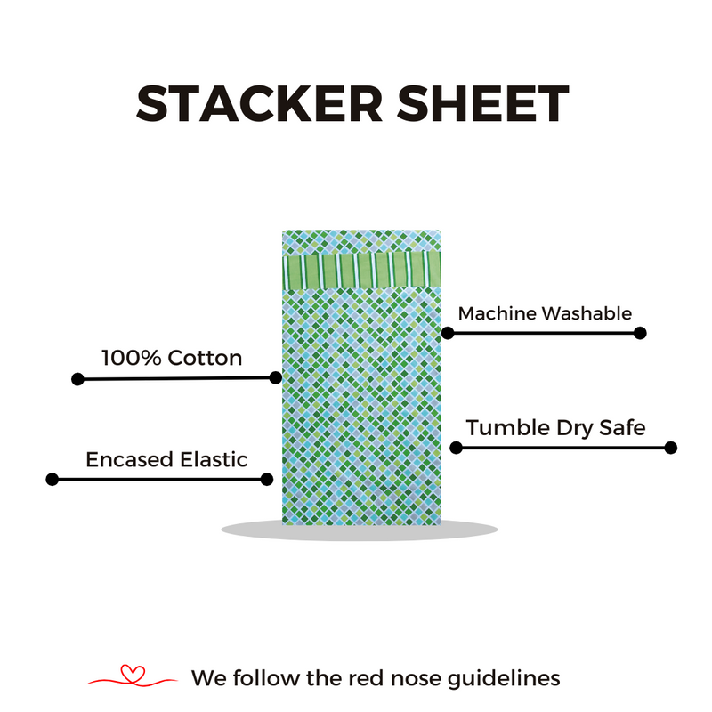 Signature Green Stacker Bottom Sheet 135cm