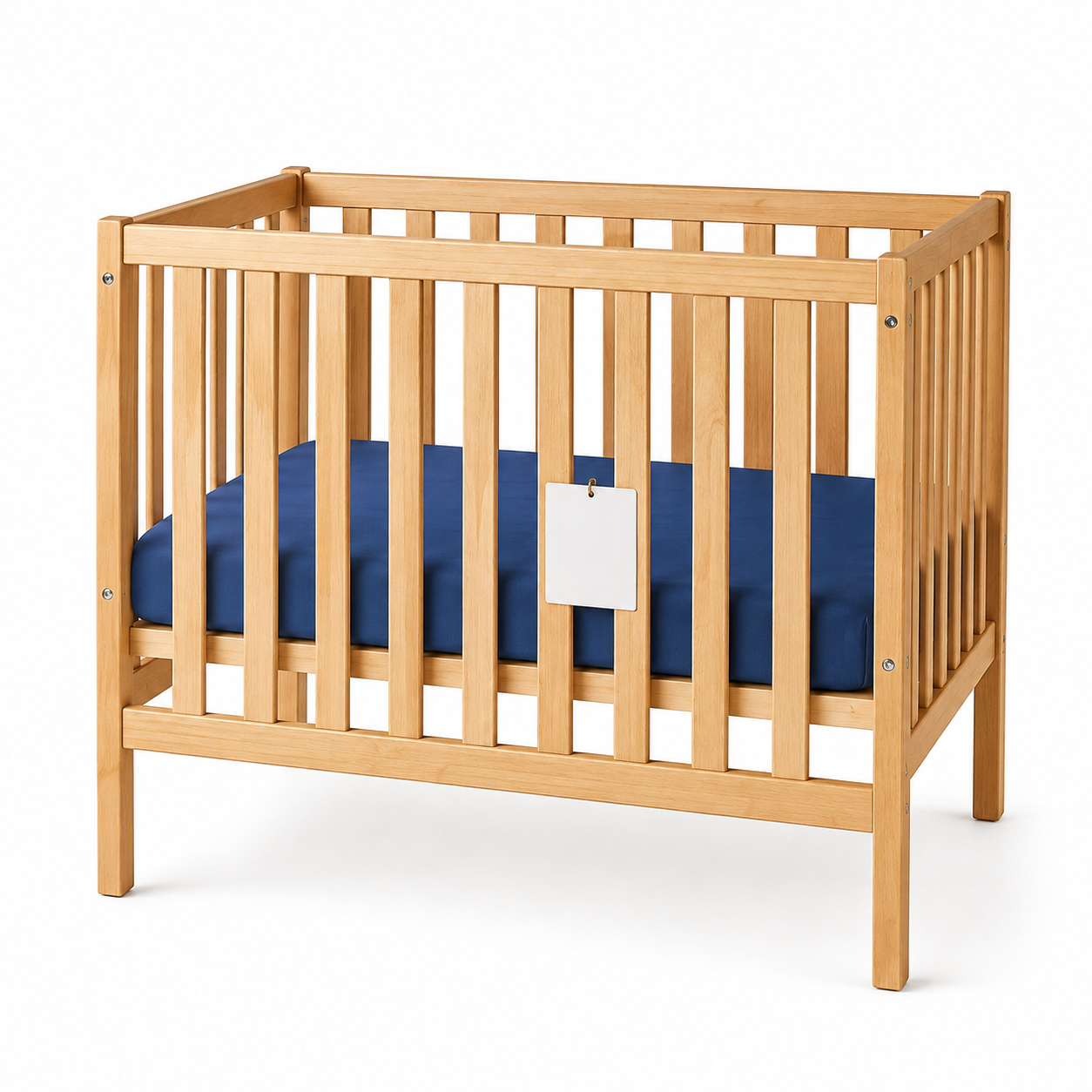 Compact Cot Bottom Sheet - French Blue