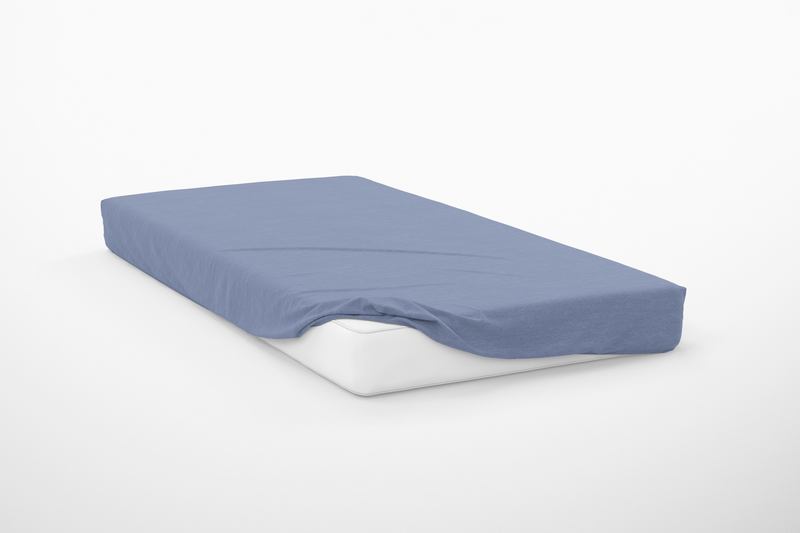 French Blue Compact Cot Bottom Sheet 105cm