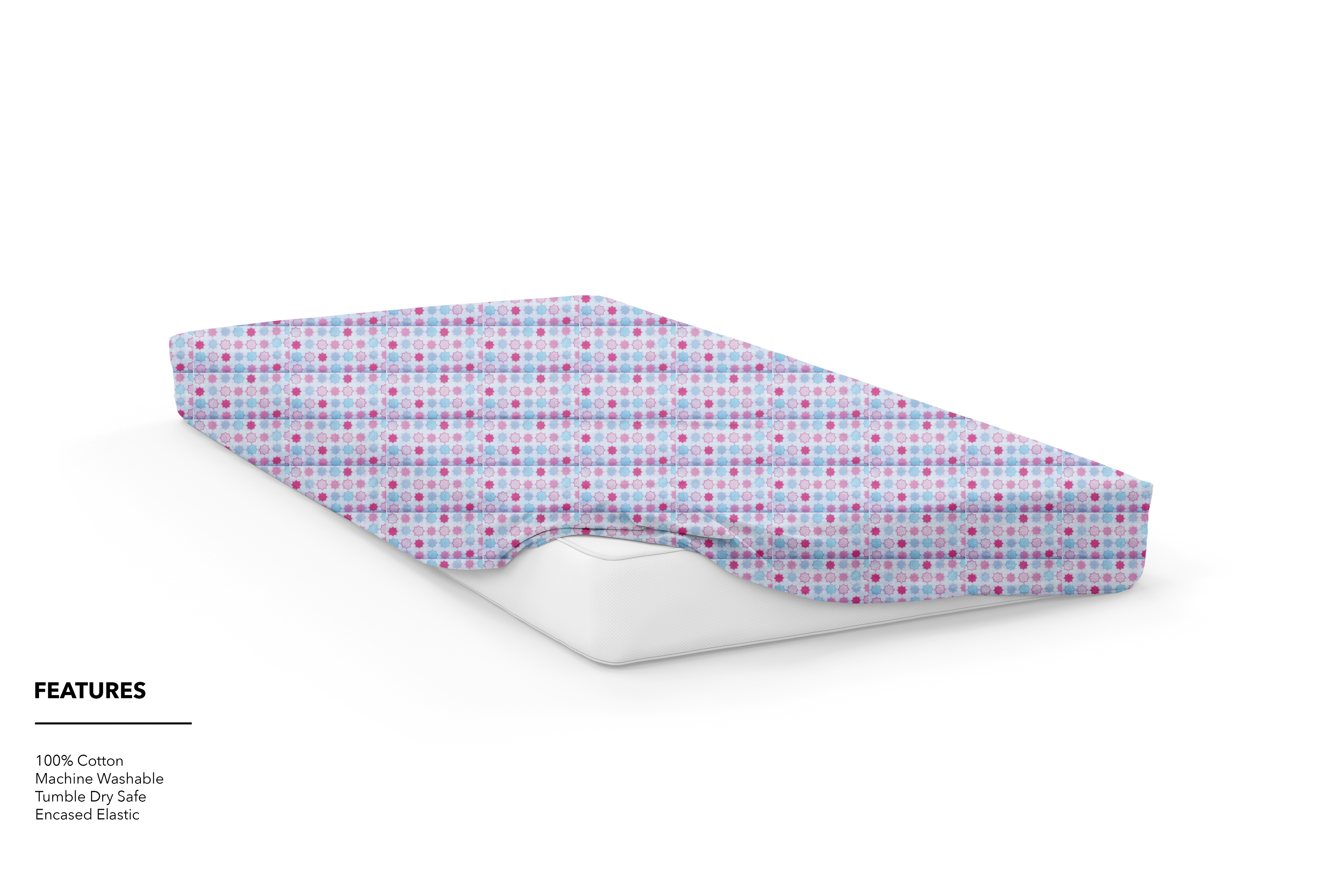 Pink Cot Bottom Sheet 135cm