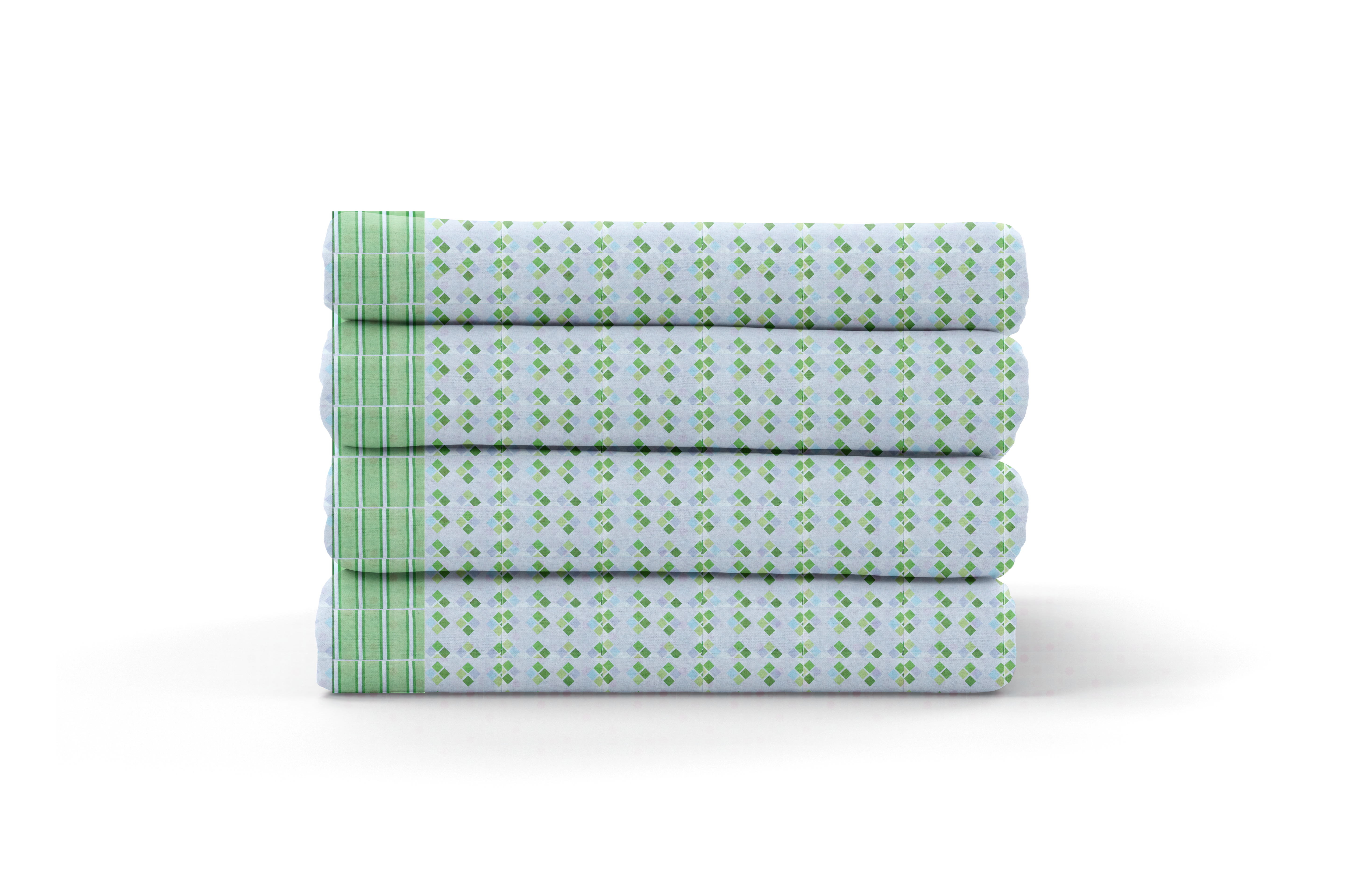 Green Cot Bottom Sheet 135cm