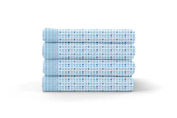 Blue Compact Cot Bottom Sheet 105cm