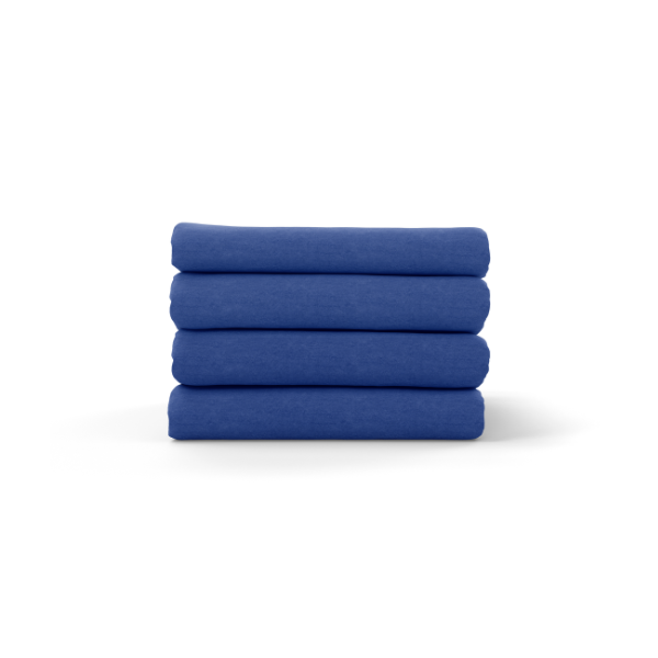 French Blue Cot Sheet Set Attached 135cm
