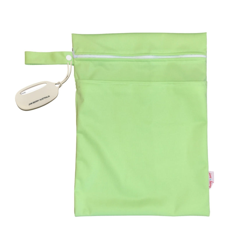 Wet zip bag light green